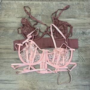 La Senza 2 Strappy Underwired Lace Cage Bras